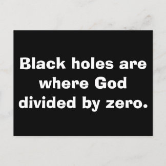 Math Black Hole Postcards