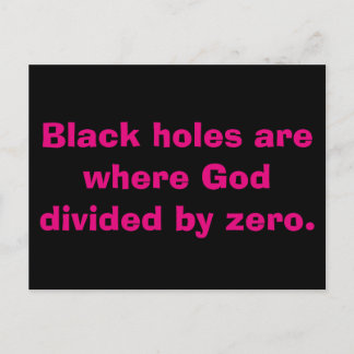 Math Black Hole Postcards