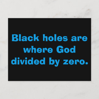 Math Black Hole Postcards