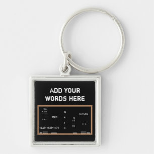 Math blackboard key ring