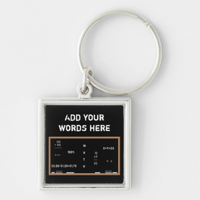 Math blackboard key ring (Front)