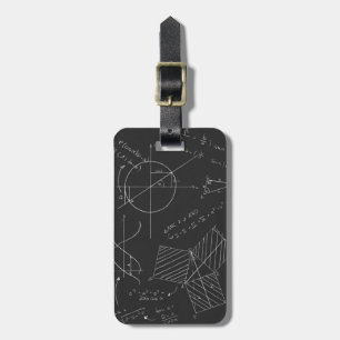 Math blackboard luggage tag