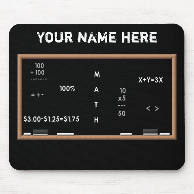 Math blackboard mouse mat (Front)