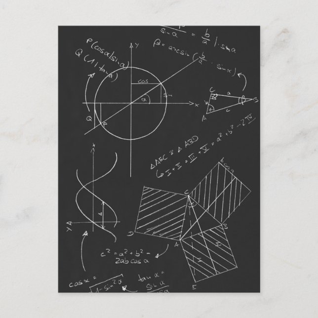 Math blackboard postcard (Front)
