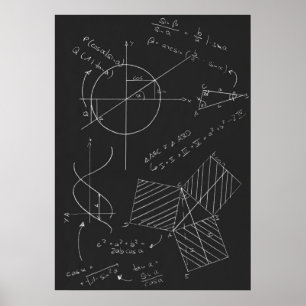 Math blackboard poster