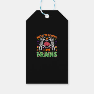 Math Brain Heart Skeleton Hand Zombie Halloween Gift Tags
