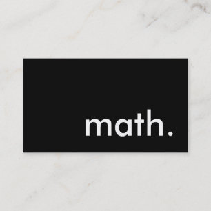 math. business card
