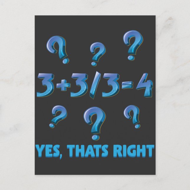 Math calculation Student education Mathematician Postcard (Front)