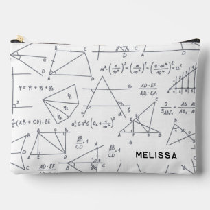 Math Calculations and Shapes Personalised Accessory Pouch