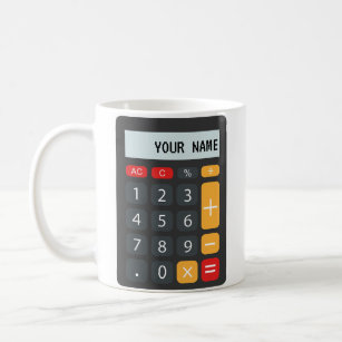 Math Calculator Personalised Name Coffee Mug