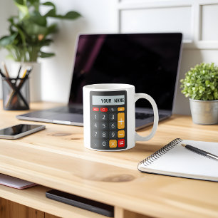 Math Calculator Personalized Name Coffee Mug