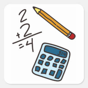 Math Calculator Square Sticker