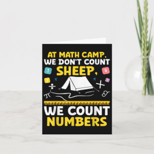Math Camp Math Camper Mathematician Camping Mathem Card
