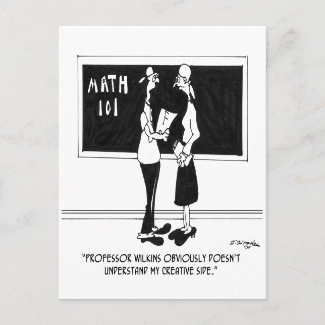 Math Cartoon 6838 Postcard (Front)