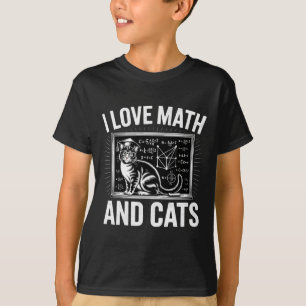 Math Cat Lover Funny Math Teacher I Love Math And T-Shirt