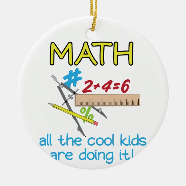 Math Ceramic Tree Decoration (Front)