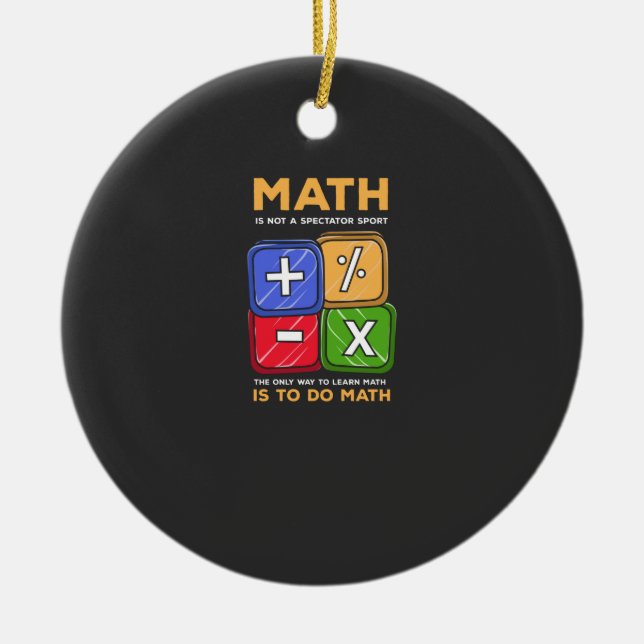 Math Ceramic Tree Decoration (Front)