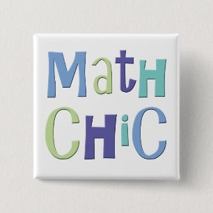 Math Chic 15 Cm Square Badge