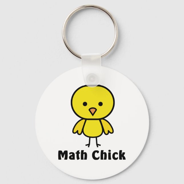 Math Chick Key Ring (Front)