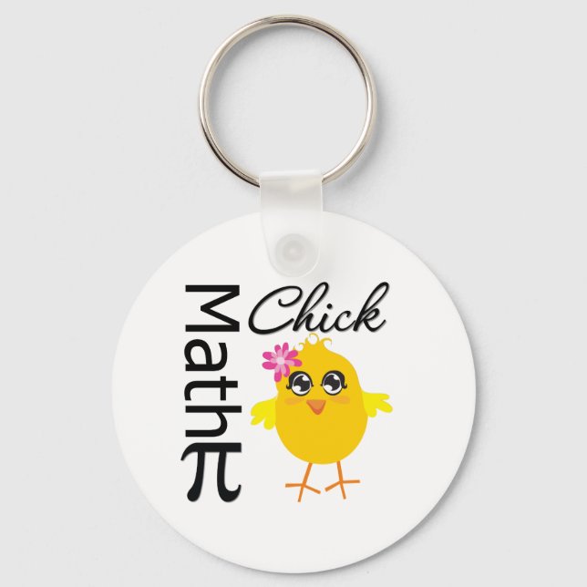Math Chick Key Ring (Front)