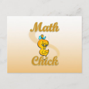 Math Chick Postcard
