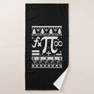 Math Christmas Bath Towel