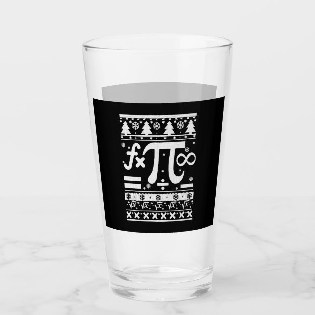 Math Christmas  Glass (Front)