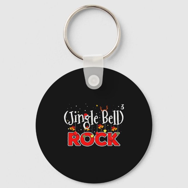 Math Christmas Jingle Bells Rock Math Funny Christ Key Ring (Front)