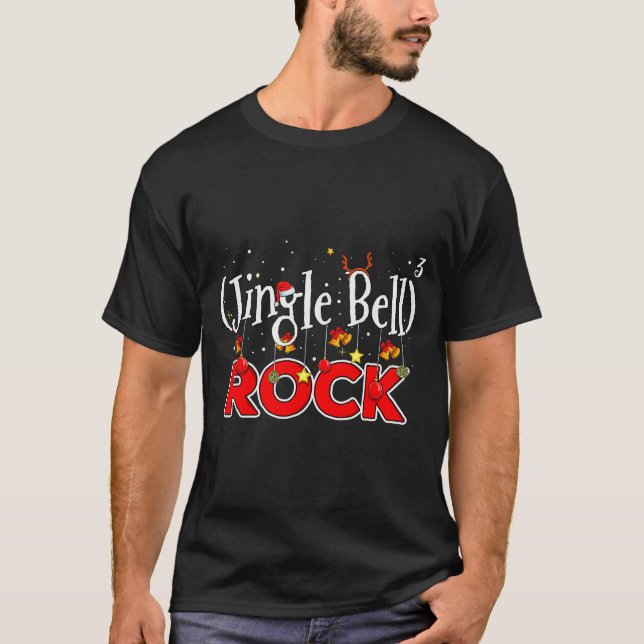 Math Christmas Jingle Bells Rock Math Funny Christ T-Shirt (Front)