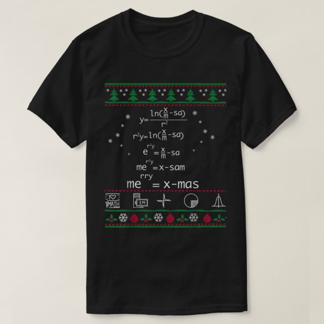 Math Christmas Sweater ShirtMerry Xmas in Math Wom (Design Front)