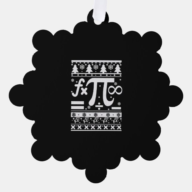 Math Christmas  Tree Decoration Card (Front)