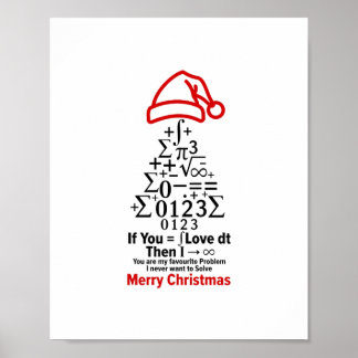 Math Christmas Tree Poster - Love Gift