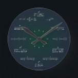 Math clock<br><div class="desc">Each numeral on the clock is replaced with a mathematical equation with a solution equal to that number.</div>