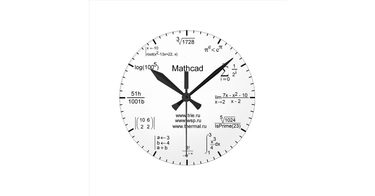 Math Clock | Zazzle.co.uk
