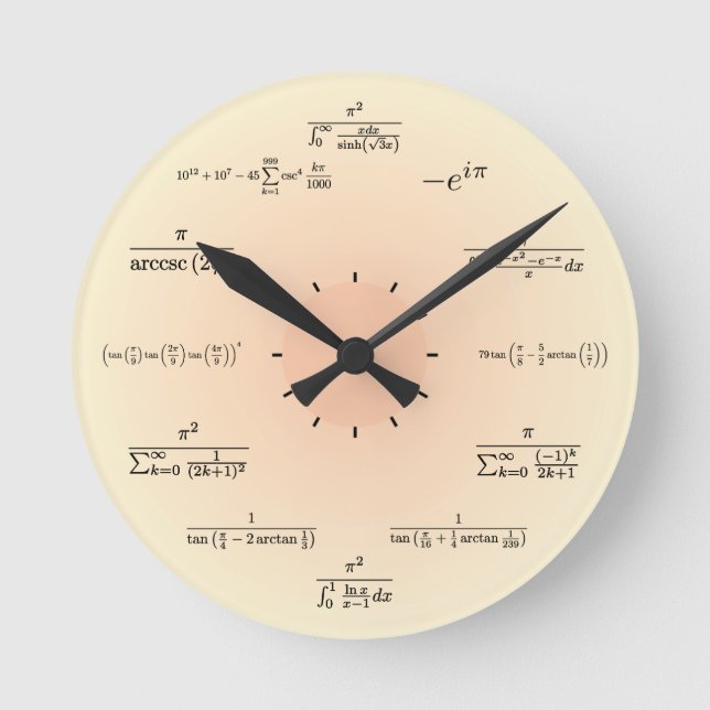 Math Clock (Light Yellow) (Front)