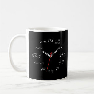 Math Clock Nerdy Math Teacher Math Student Math Cl Coffee Mug