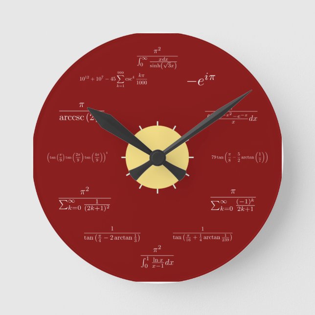 Math clock (red background) (Front)