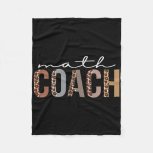 Math Coach Leopard Appreciation Fun For Women For  Fleece Blanket