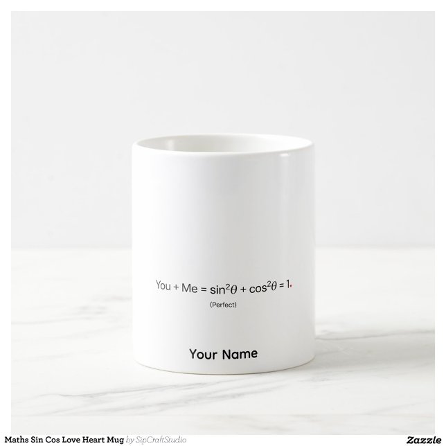 Math Couples Gift Sin Cos Personalised Mug (Creator Uploaded)
