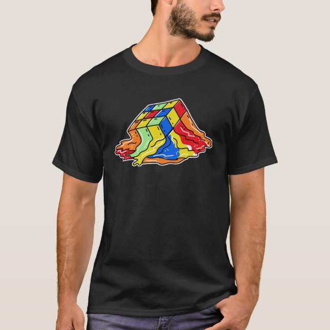 Math Cuber Speed Cubing Puzzle  Cube T-Shirt (Front)