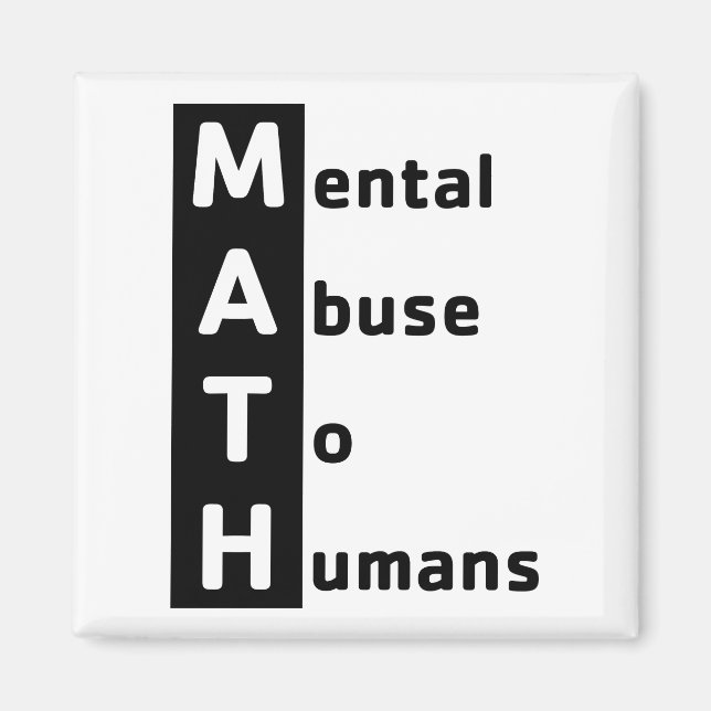 Math Definition Magnet (Front)