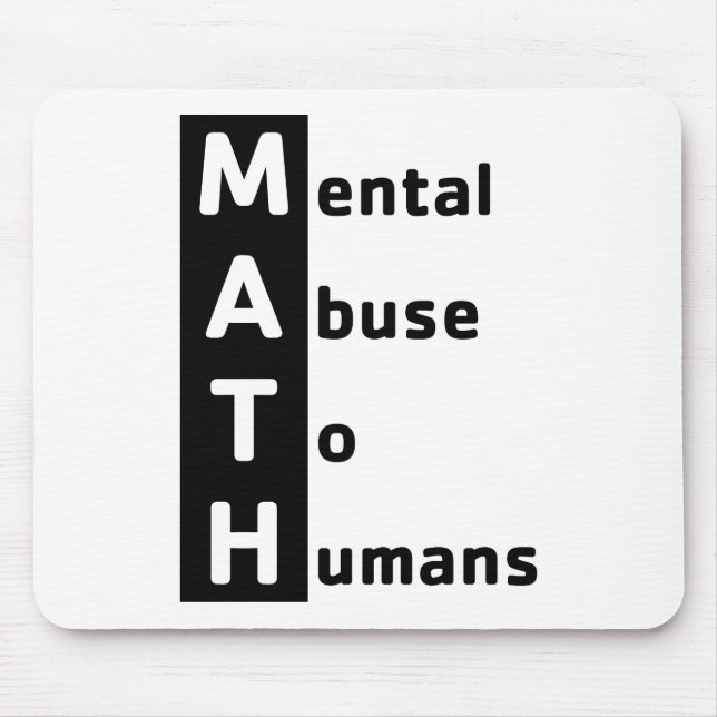 Math Definition Mouse Mat (Front)