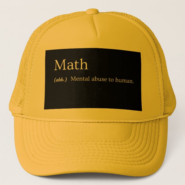 Math definition - Sarcastic hat  (Front)