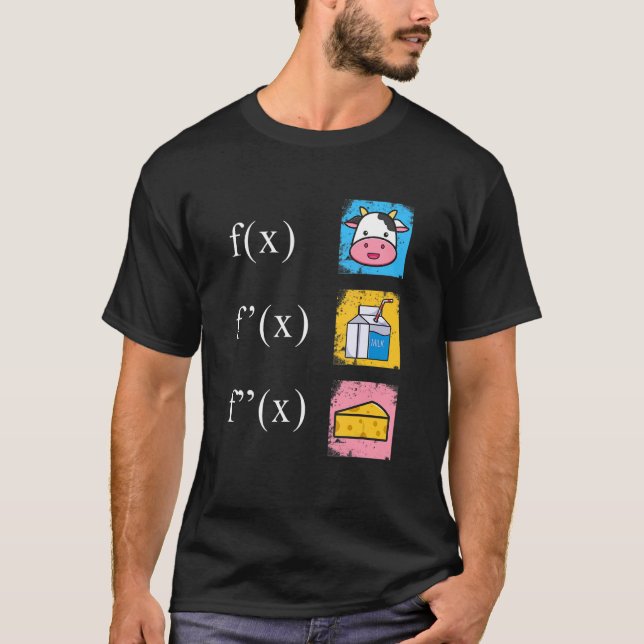 Math derivation cow milk cheese Analysis math teac T-Shirt (Front)