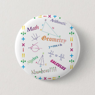 Math Design 6 Cm Round Badge