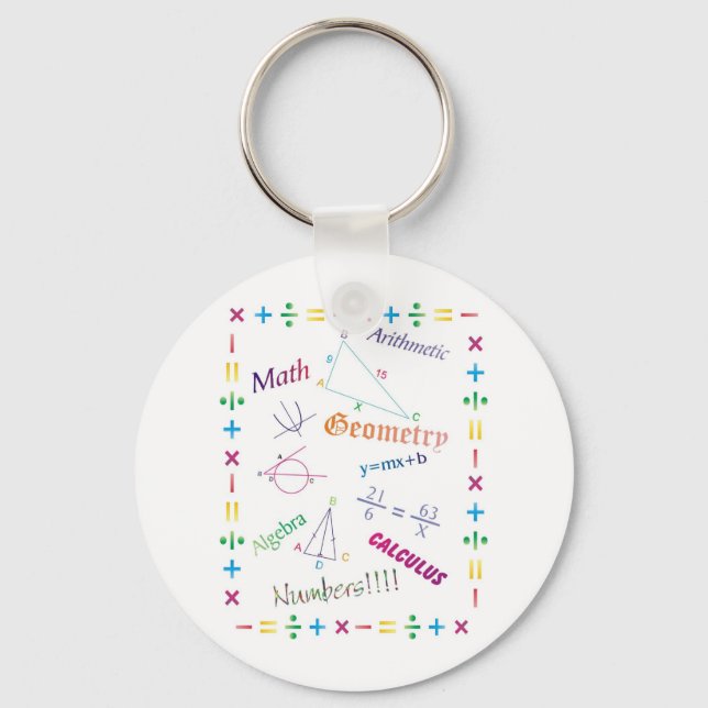 Math Design Key Ring (Front)