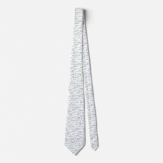 Math Diagrams and Formulas Pattern Tie (Front)