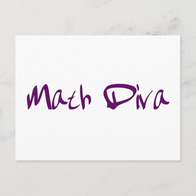 Math Diva Postcard (Front)