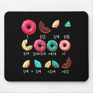 Math Doughnut Fraction Back to School Teacher Gift Mouse Mat