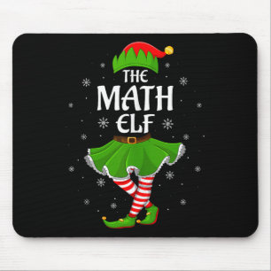 Math Elf Christmas Family Girls Women Elf Squad Xm Mouse Mat